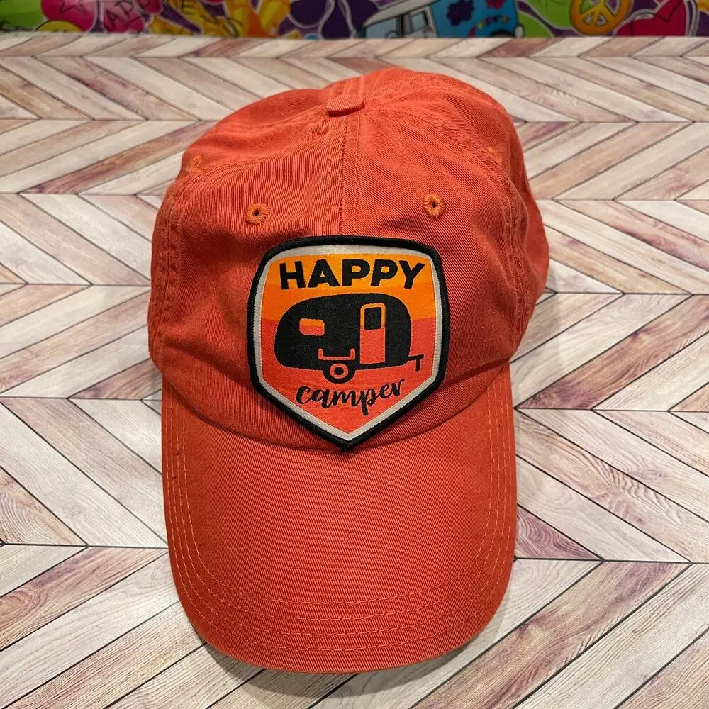 Alternative Happy Camper Orange Trucker Adjustable Hat (Pre-owned)